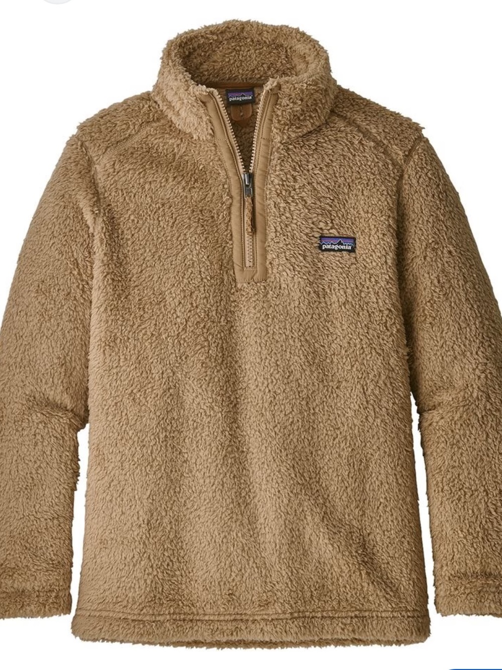 Patagonia Tan Los Gatos 1/4 Zip Cozy Fleece Sweater Cold Weather Size Small